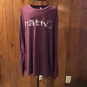 NATIV long sleeve t-shirt burgundy-Sz L